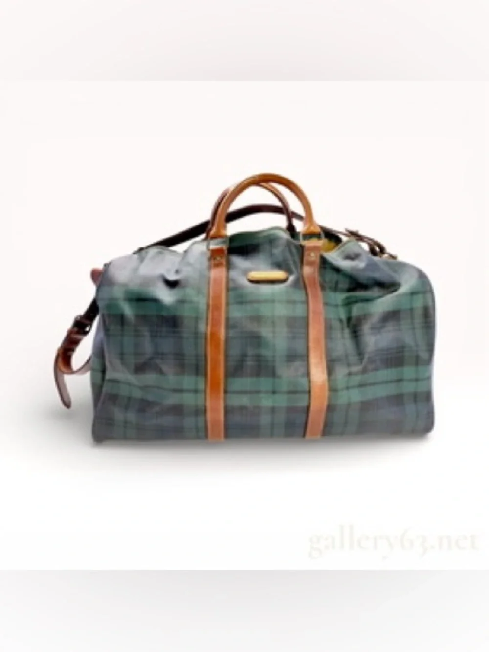 Vintage POLO RALPH LAUREN Classic Green Plaids Tartan XL Overnight Duffle Bag